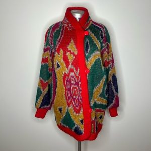 1970’s vintage Colorful Puffy sweater Coat - $75